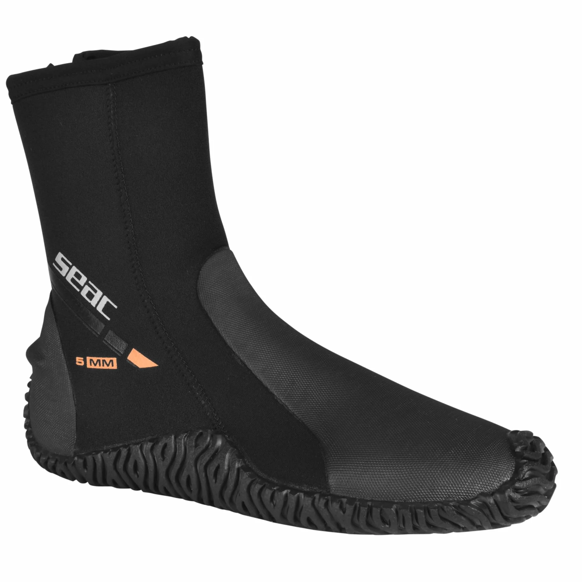 SEAC Basic HD, Calzari da Subacquea in Neoprene da 5 mm con Cerniera Laterale e Suola Semi Rigida