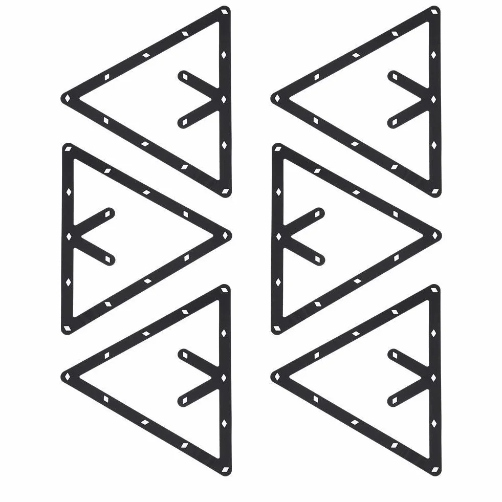Set di 6 Supporti per Palle da Biliardo a Triangolo, Foglio di Triangolo da Biliardo, Moderno, per Tavoli da Biliardo