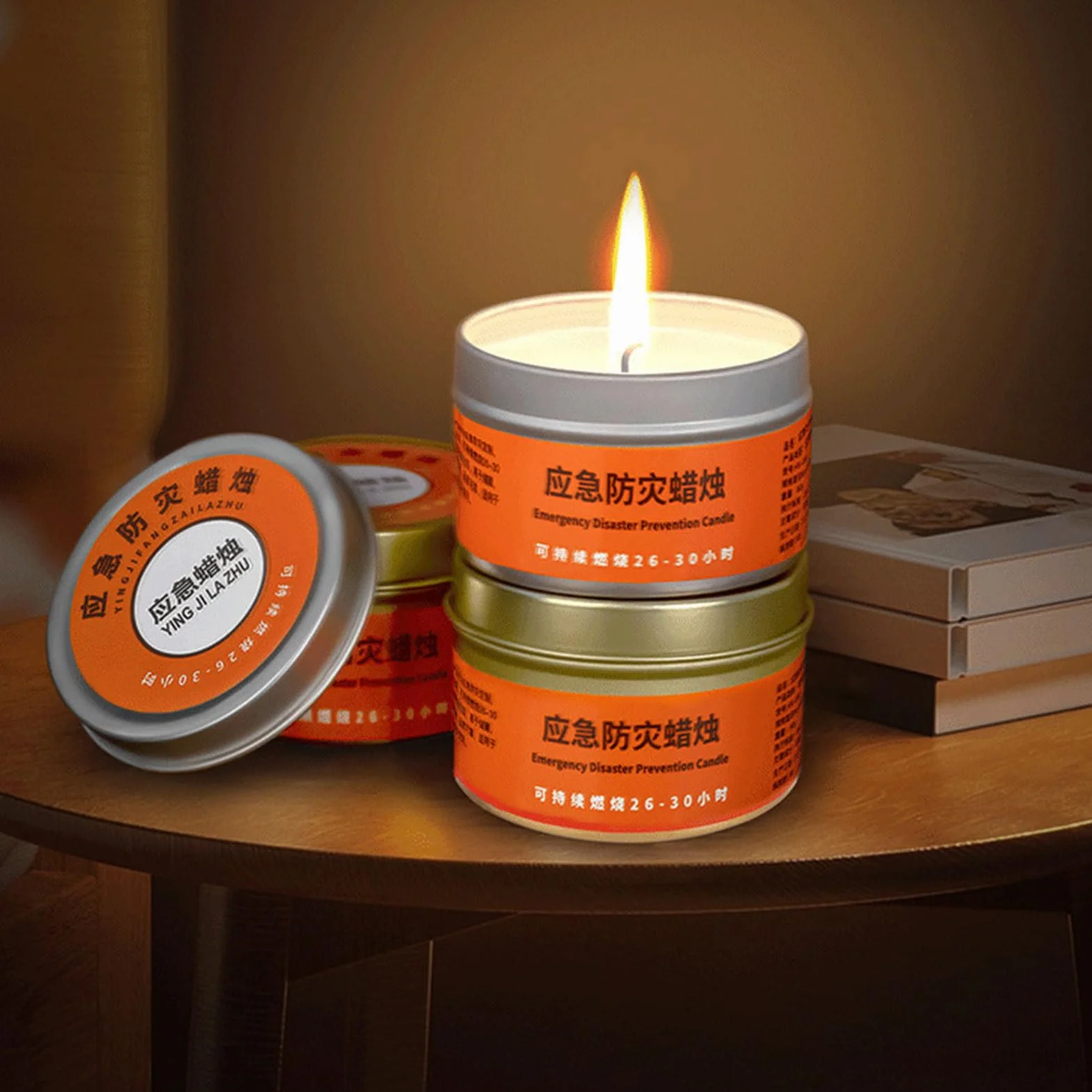 Candele Emergenza Lunga Durata 80g 10 Pezzi 26-30 Ore Antivento Campeggio