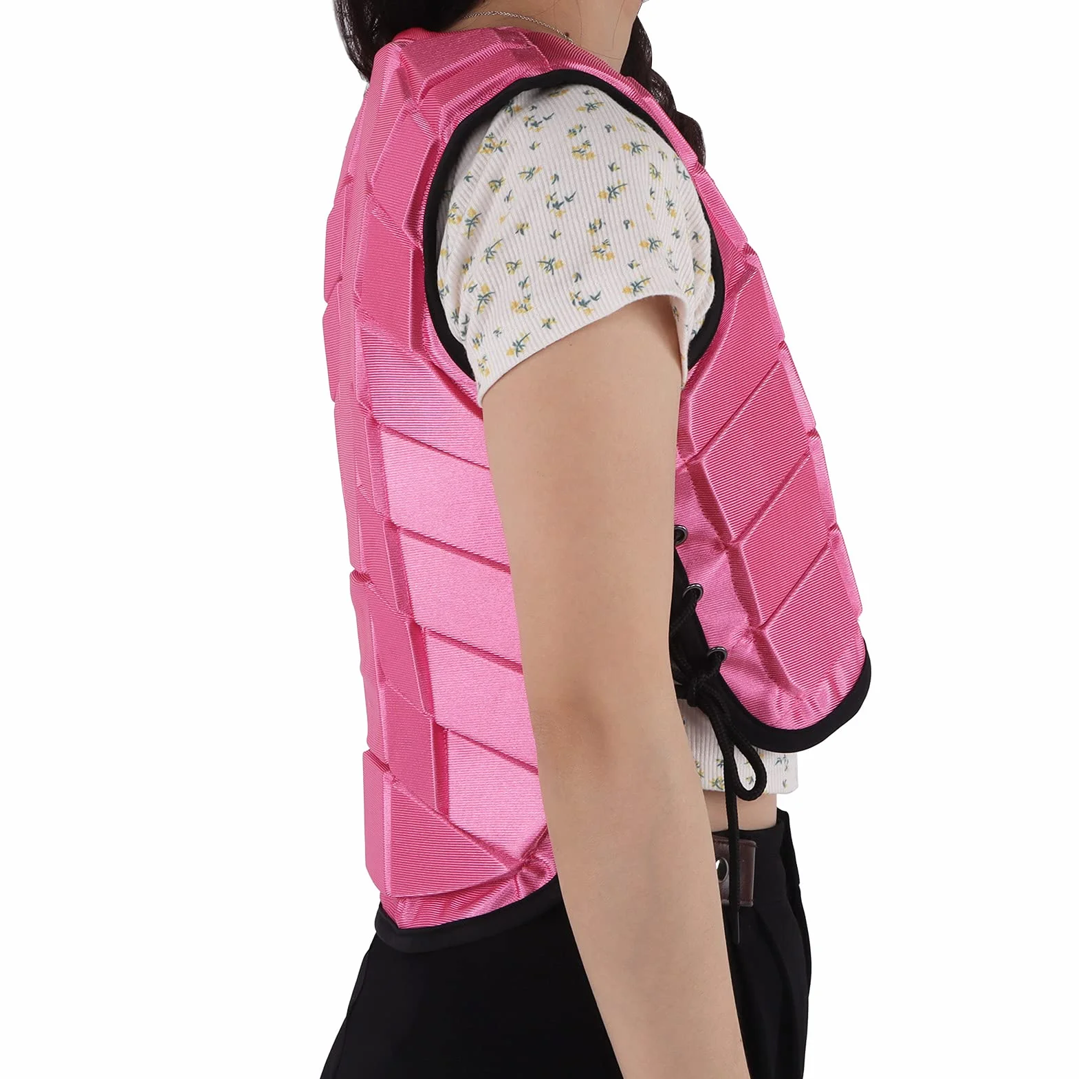 Giubbotto protettivo per bambini con imbottitura in schiuma, per equitazione, colore rosa