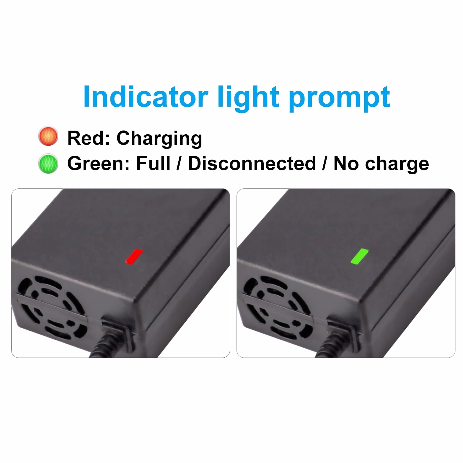 Caricabatterie 54.6V 2A per bici elettrica e scooter, compatibile con batterie al litio 48V 13S