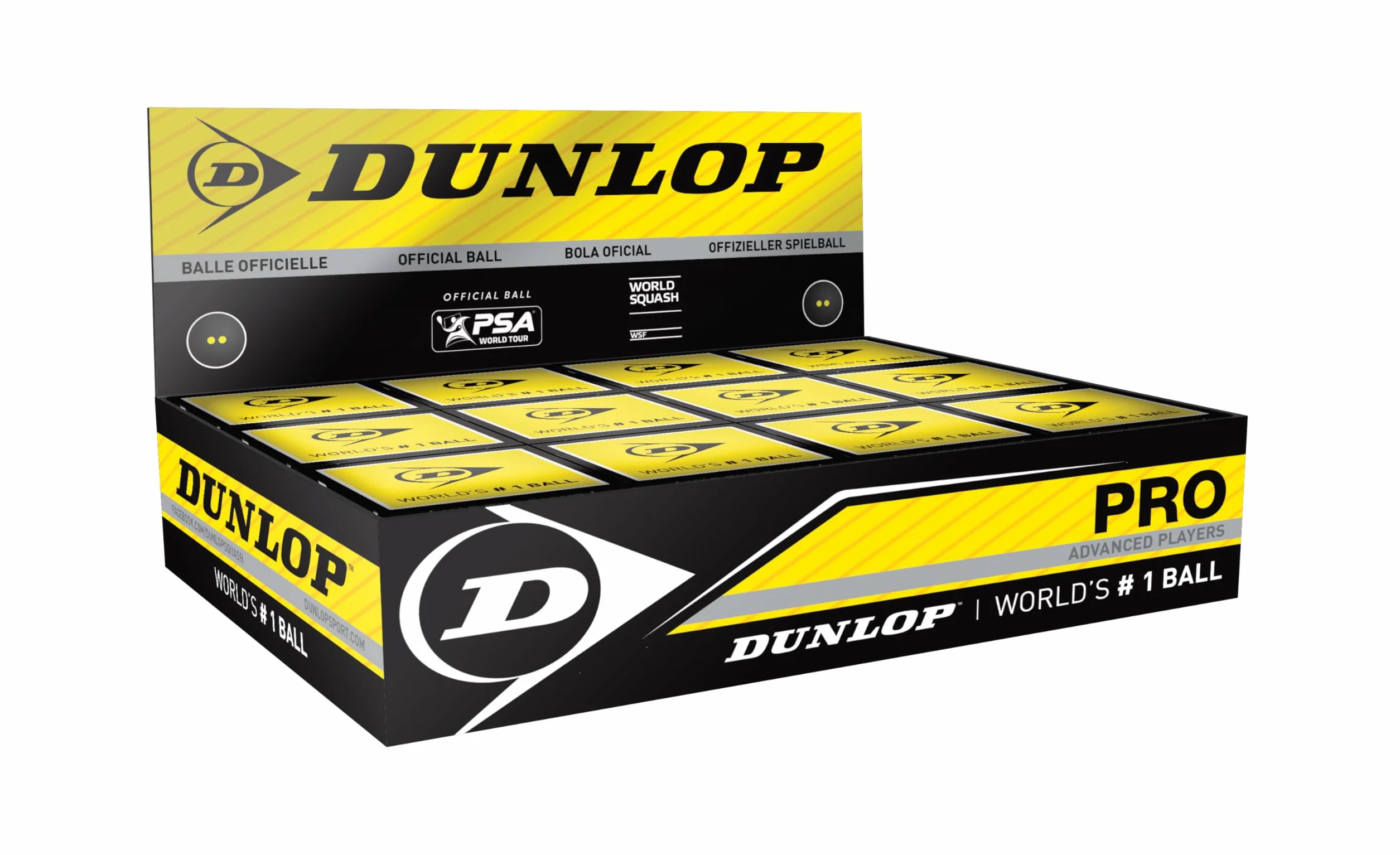 Dunlop Set di 12 palline da squash