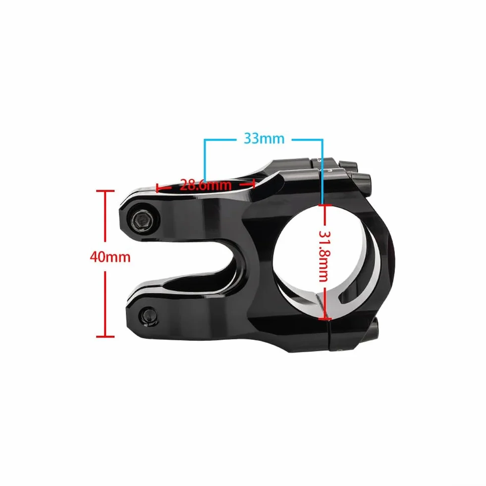 Attacco manubrio MTB 33 mm CNC lega alluminio rosso