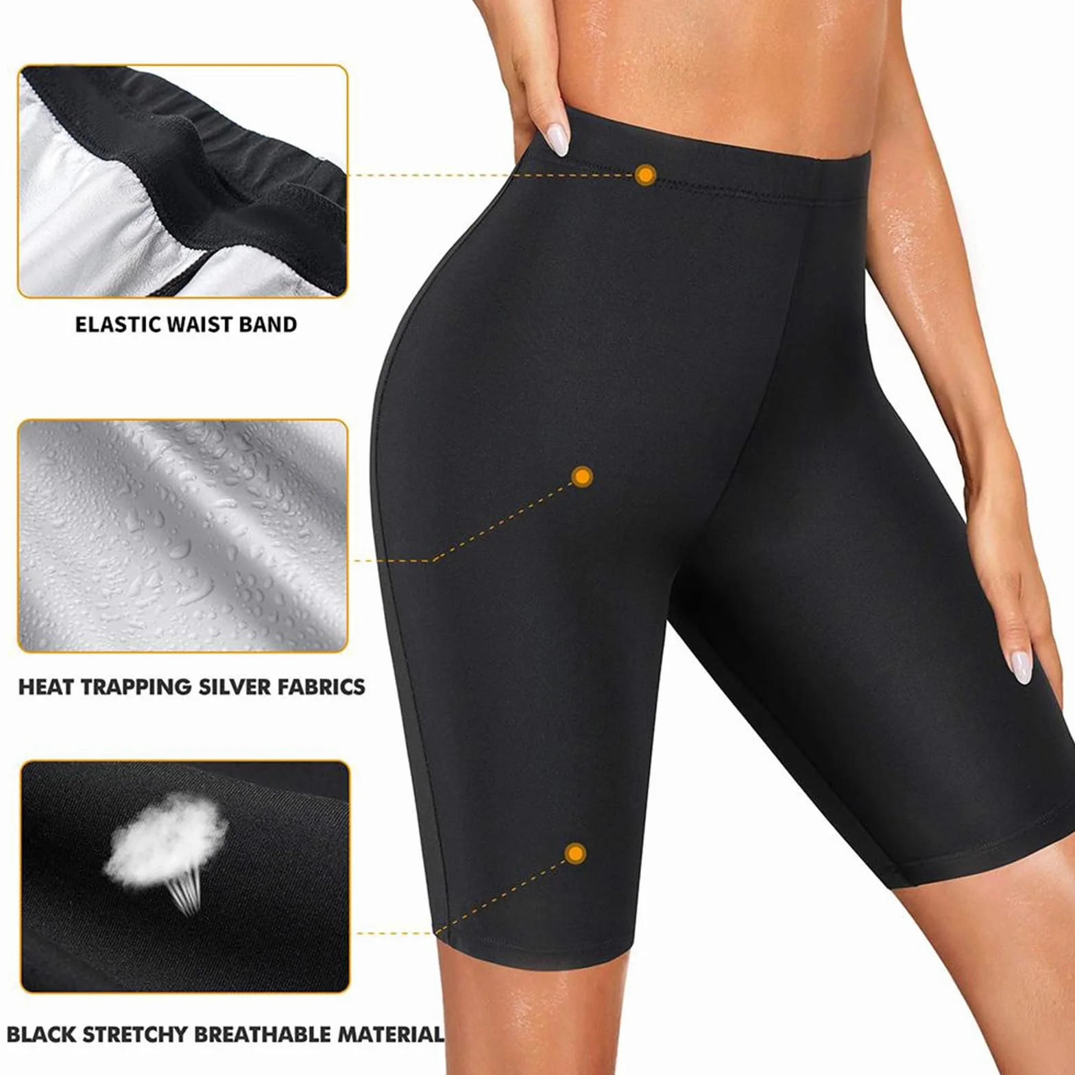 Pantaloni da sauna dimagranti termici taglia L per donne
