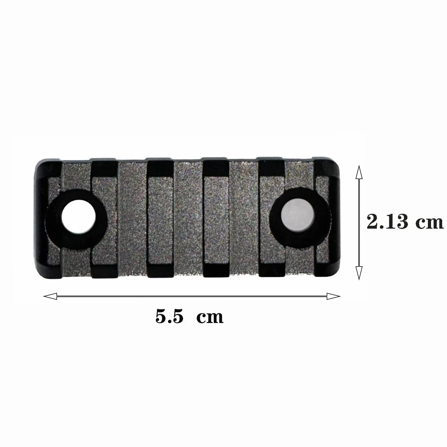 Picatinny Rail 5 slot Mloc metallo con dadi e vite a T chiave a brugola 2 pezzi