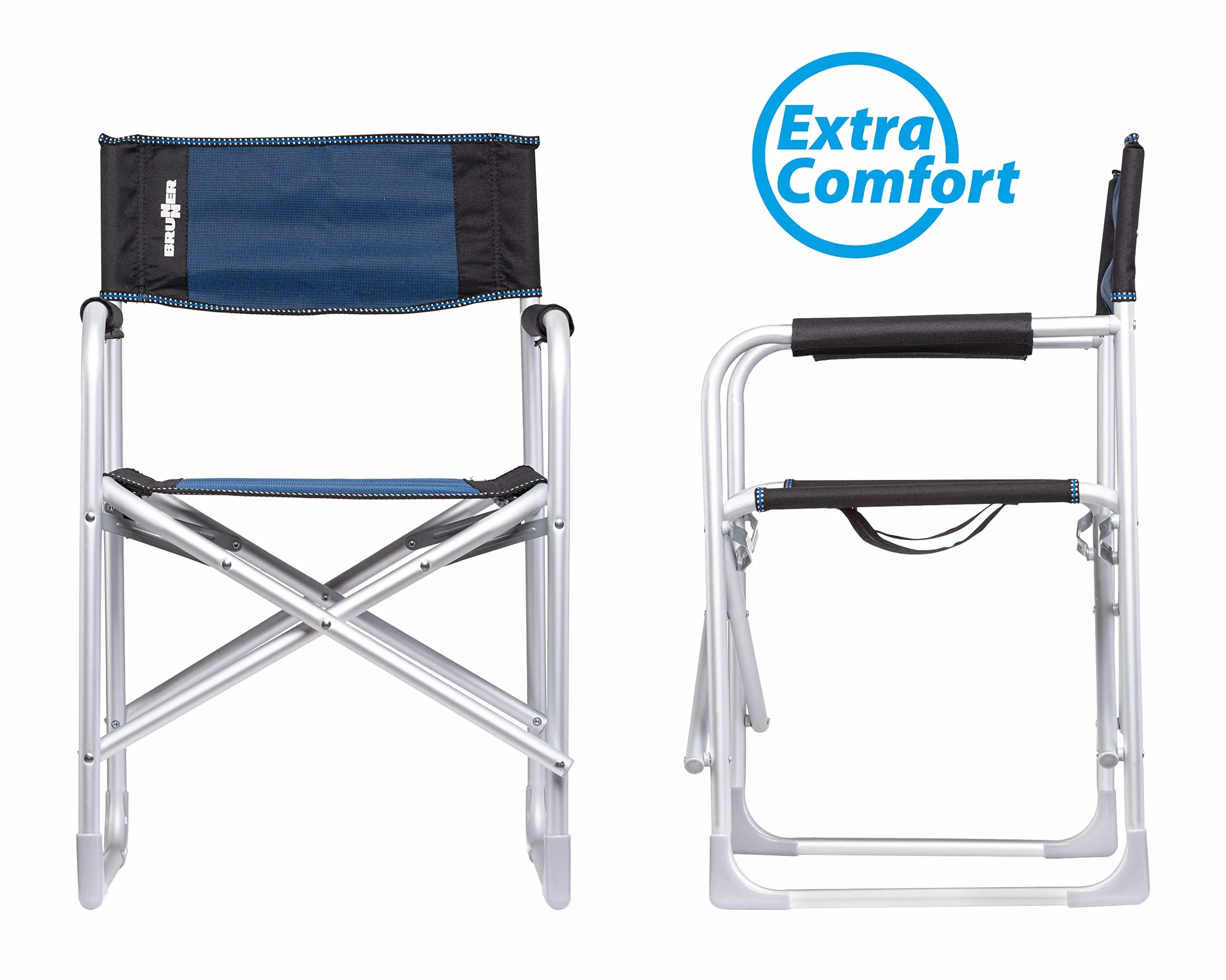 BRUNNER 0404184N.C05 Sedia Regista Captain, Nero/Blu