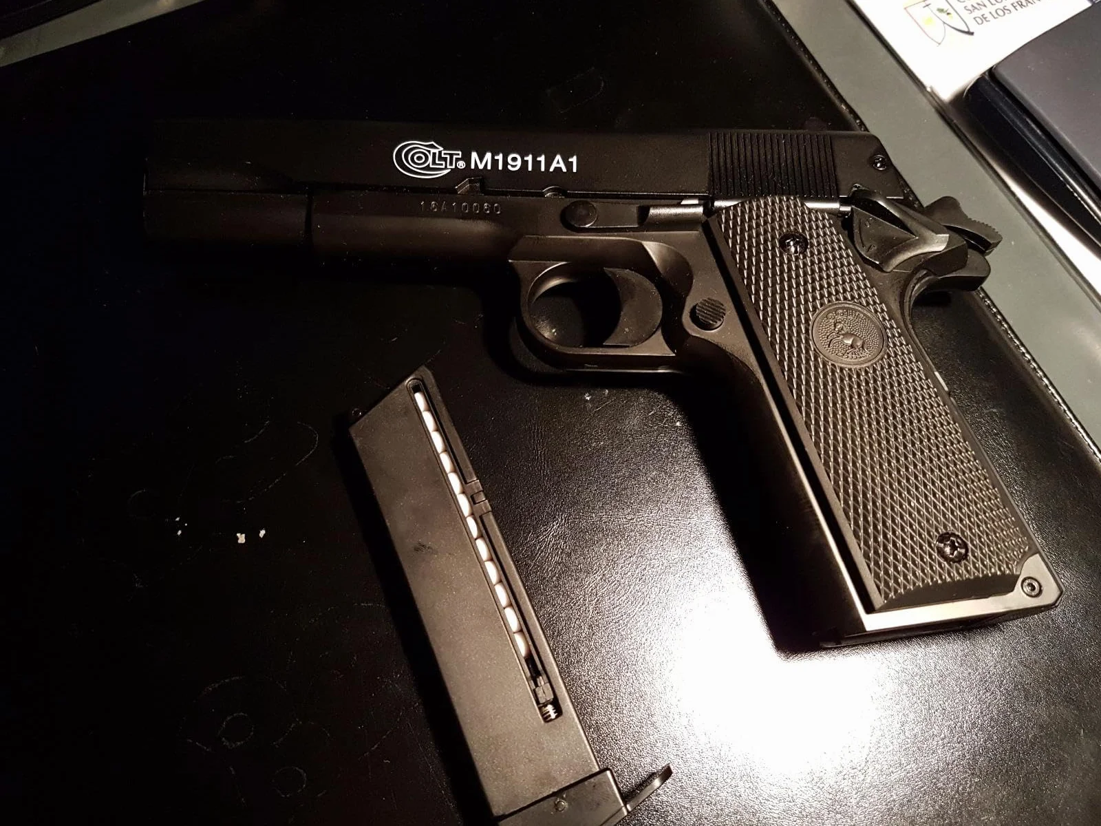 Cybergun Colt M1911-A1 HPA Metallo Nero Pistone a molla