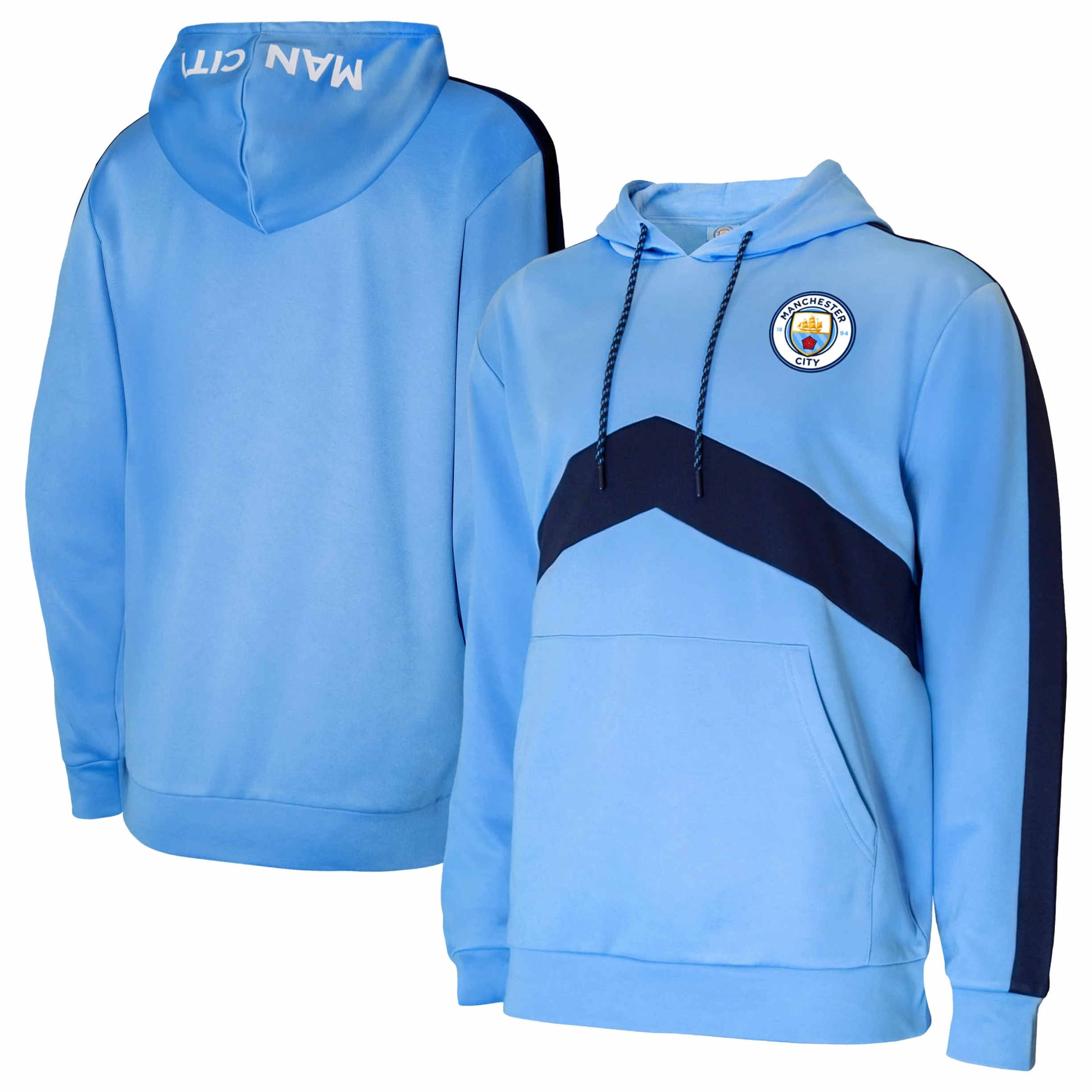 Icon Sports Manchester City F.C. Adult Pullover Hoodie Felpa con Cappuccio Uomo