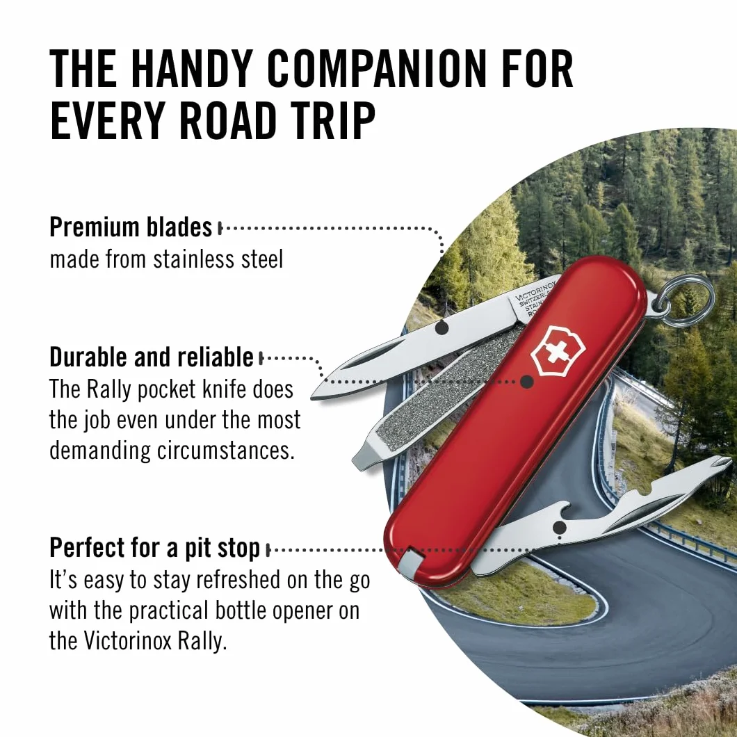 Victorinox Rally Coltellino Svizzero Multiuso 9 Funzioni Lama