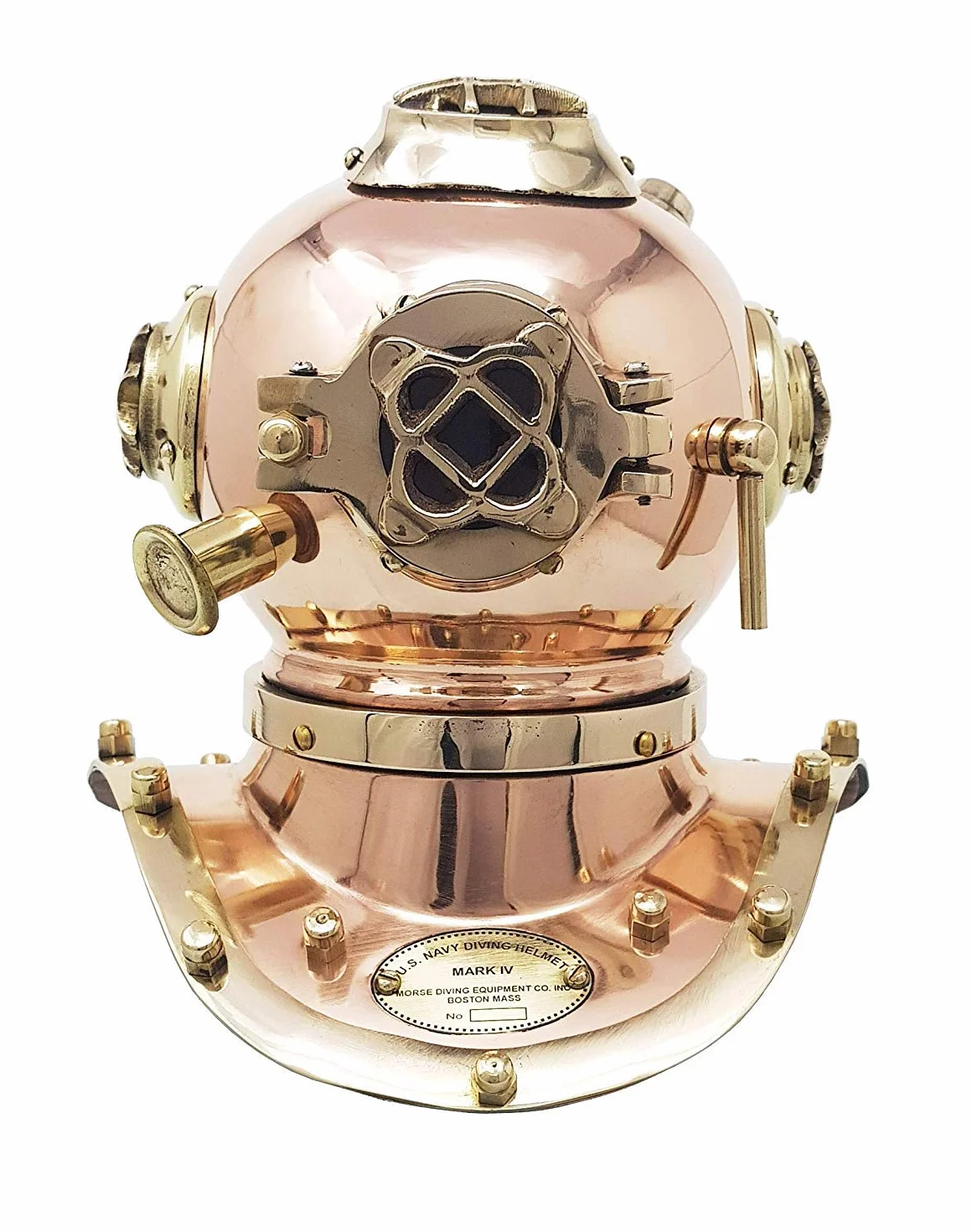 Classic US Navy Mark III Diving Helmet Recreation ottone rame