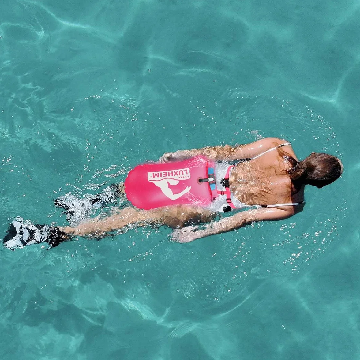 Galleggianti da traino gonfiabili in PVC per triathlon, confezione da 2, impermeabili