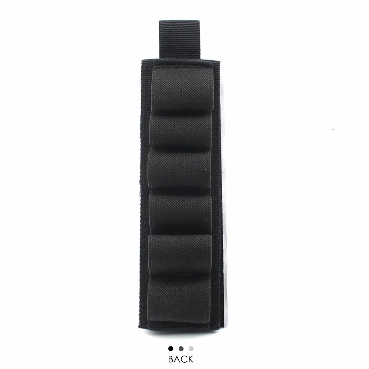 Porta cartucce tattico in Nylon 6 rotondi per fucili airsoft (Nero)