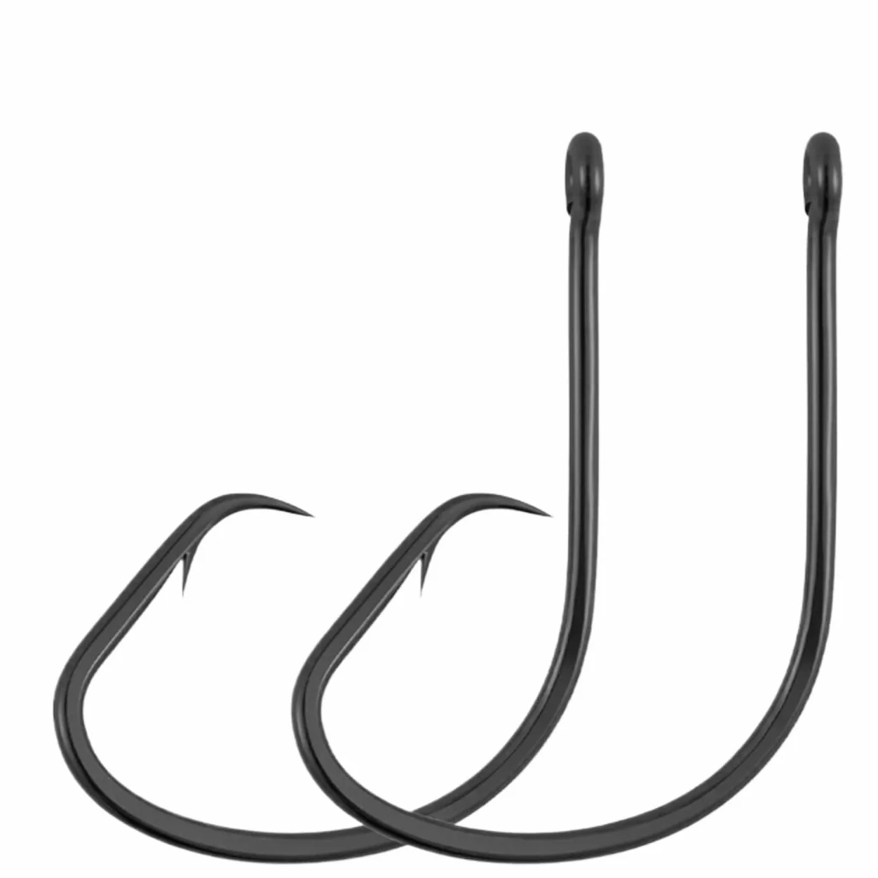 Ami da Pesca 25~100 Pezzi in Linea Cerchio Gancio Offset Pesca Pesce Gatto d'Acqua salata for sartiame Esche Vive e Esca