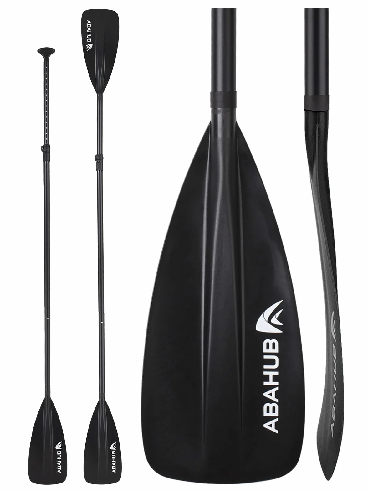 Abahub Pagaia SUP Alluminio Remi Paddle Stand Up Paddle Telescopico 173-213 cm Lama Nylon Nero Blu Verde Rosso Arancione Giallo