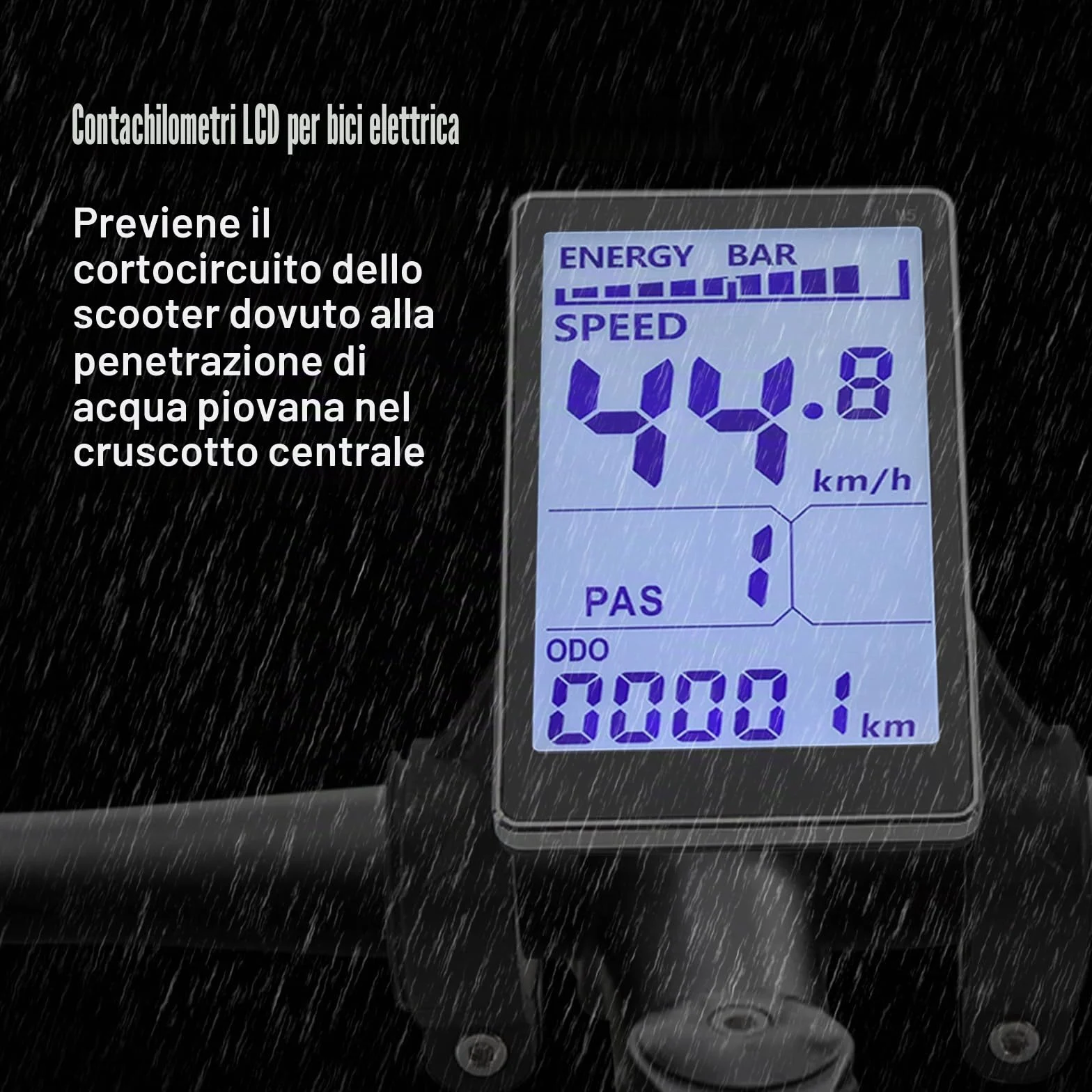 Monitor LCD bici elettrica 24V 36V 48V 60V 5 poli impermeabile scooter elettrico accessori 31,8 22,2 mm