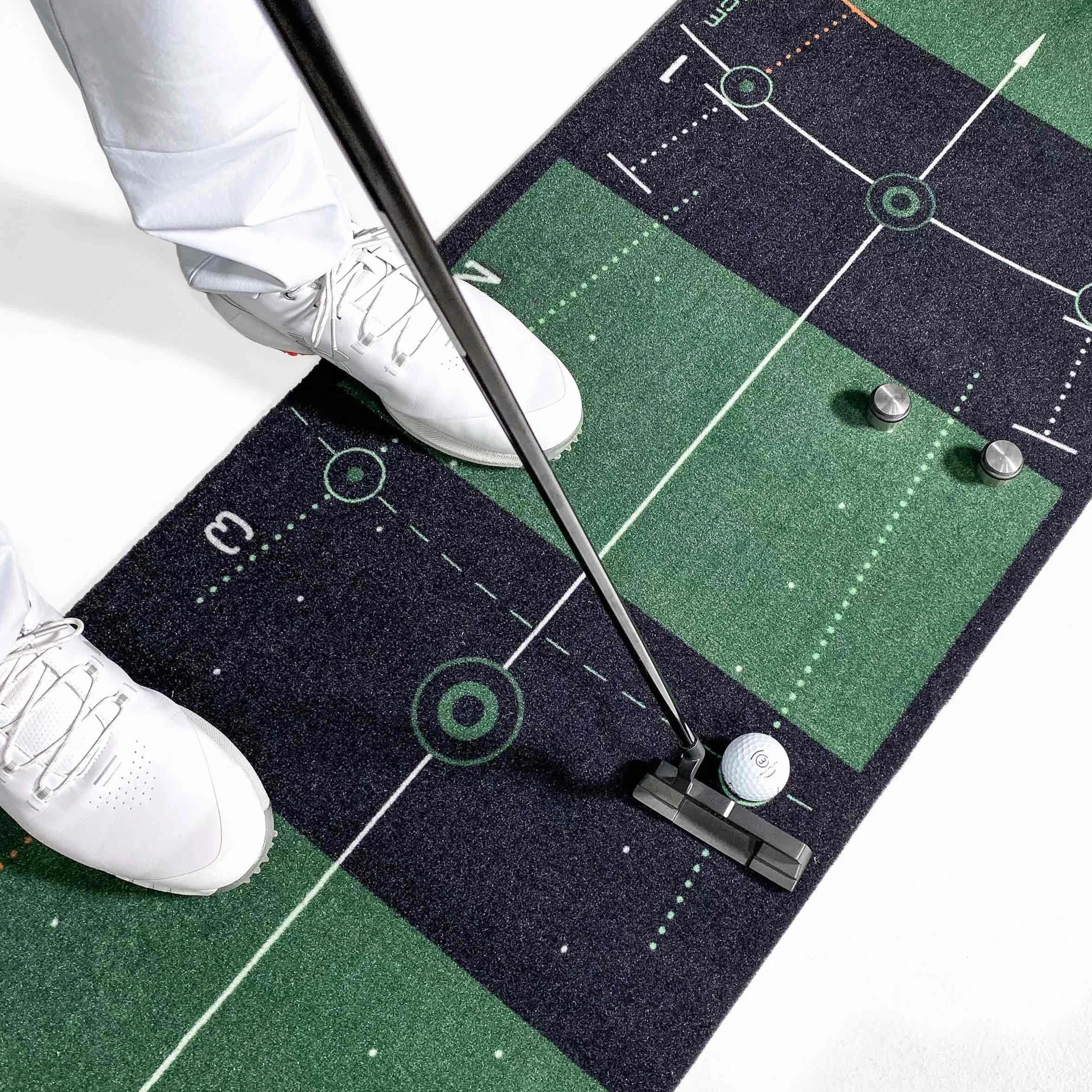 WELLPUTT Tappetino da Putting Allenamento Golf 3m Verde