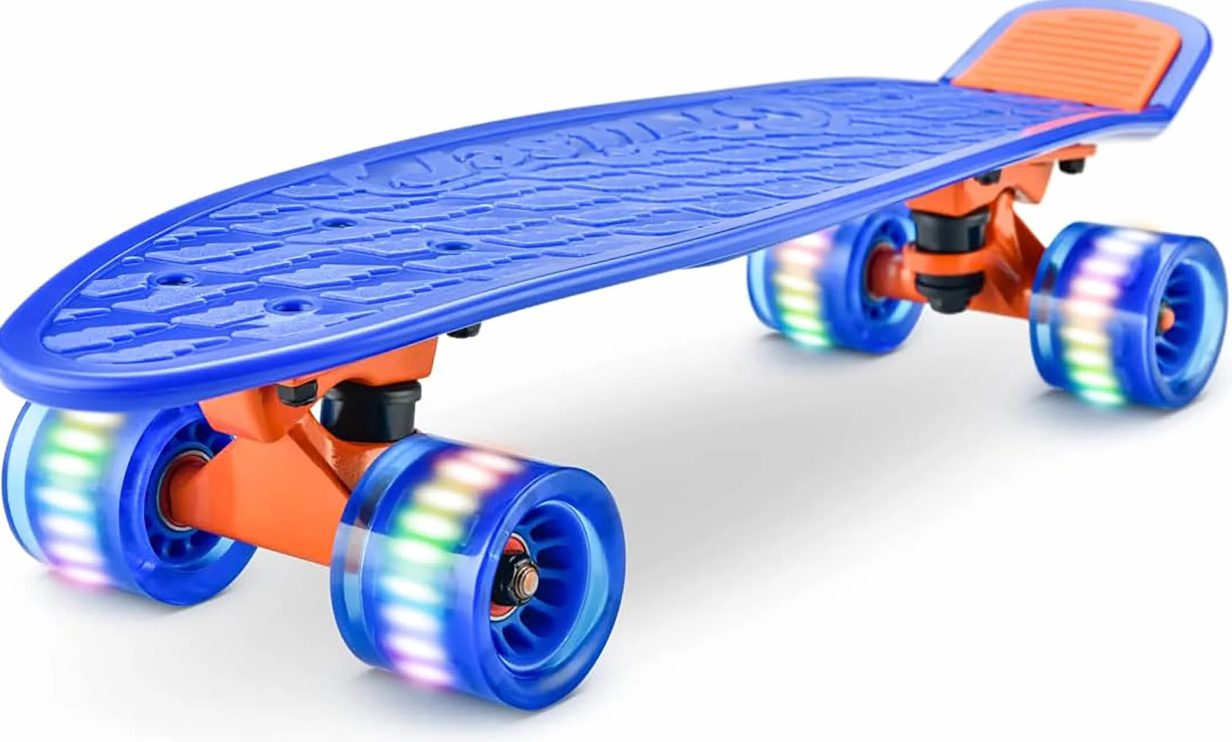 Hurtle Skateboard Mini Cruiser, Tavola PP 15,24 Centimetri, Doppio Kick, Truck in Alluminio 8,26 Centimetri, Ruote PU con LED, per Bambini da 5 Anni, Adolescenti e Adulti.