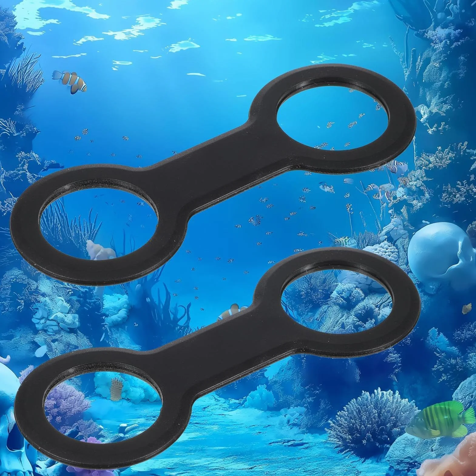 Supporto Snorkel Fissaggio Flessibile a Doppio Anello Sostitutivo Porta Snorkel per Maschera Subacquea