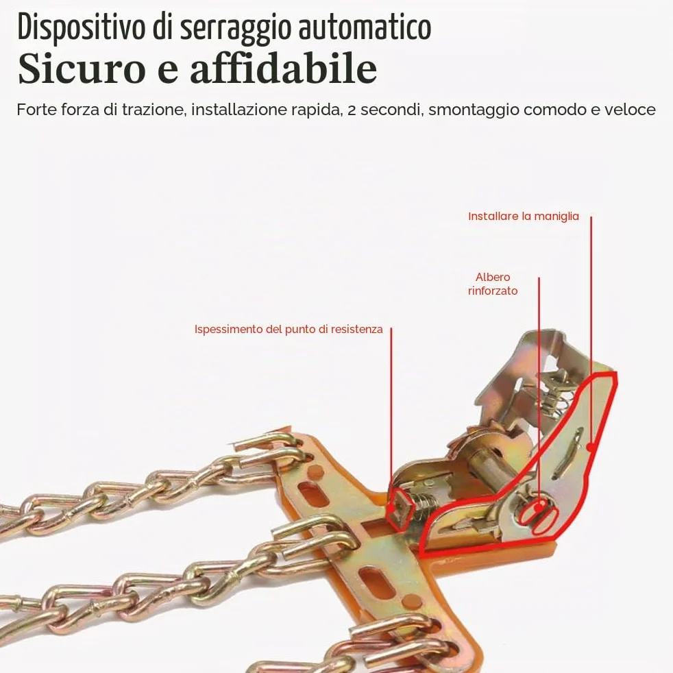 Catene da neve antiscivolo per auto SUV camion resistenti all'usura vestibilità sicura medie