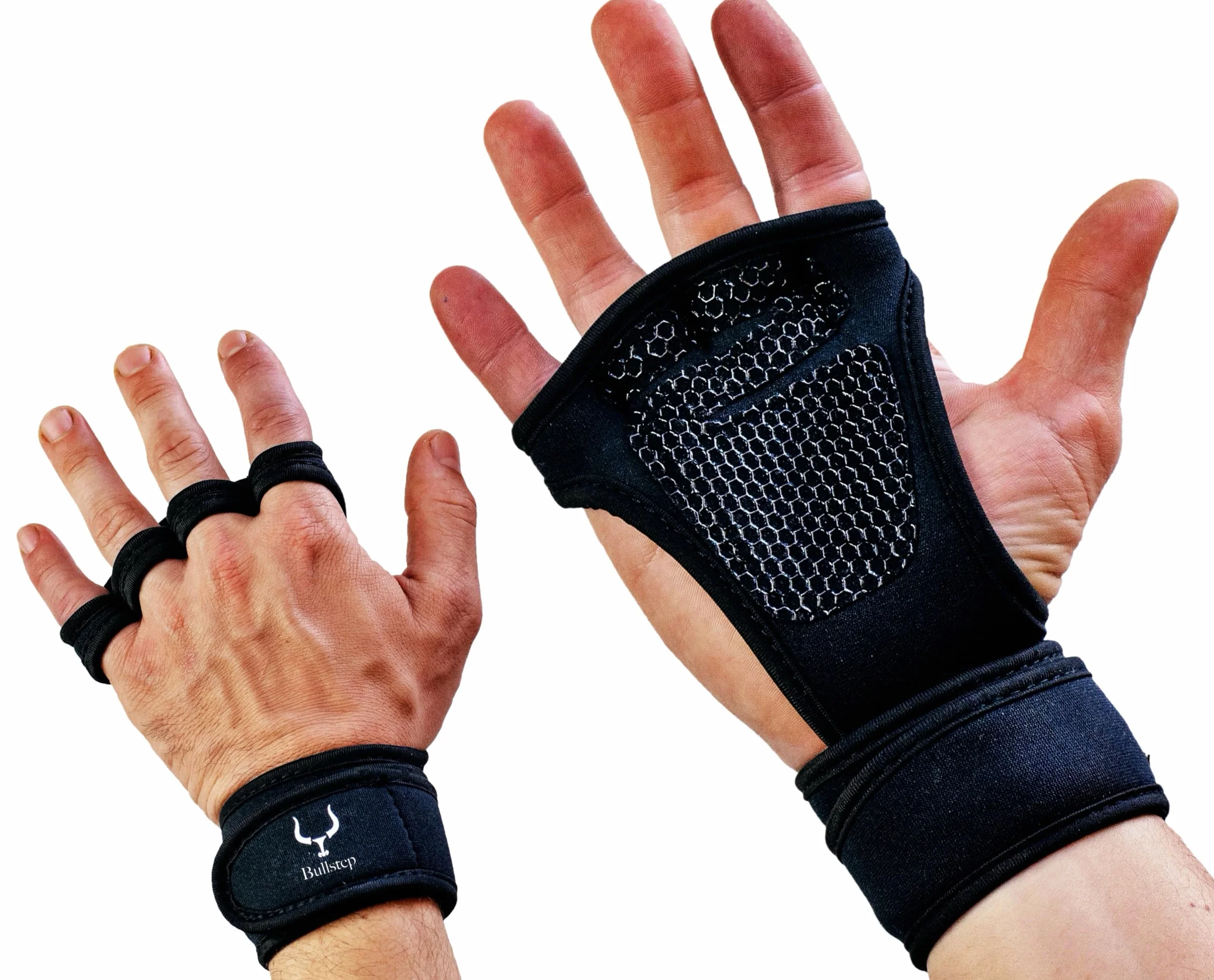Guanti Palestra Uomo Donna Antiscivolo Traspiranti con Polsiere Crossfit Bodybuilding Grip Gym Gloves