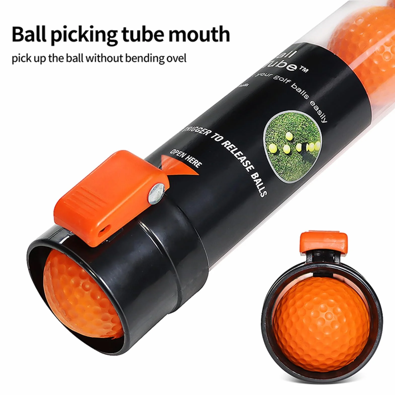 Tubo superiore per recupero delle palline da golf, tubo superiore per la raccolta delle palline da golf,Retriever multifunzionale di grande capacità | Strumenti di raccolta leggeri e