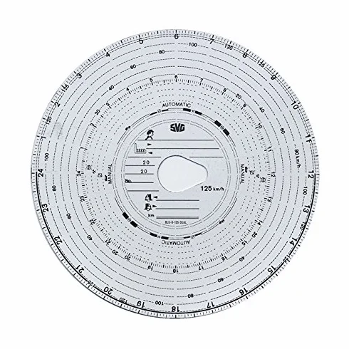 10 confezioni Tacho grafico Rondelle fino a 125 km/H Tacho Foglia controllo dischi 125 – 24 dischi tachigrafo tachographen