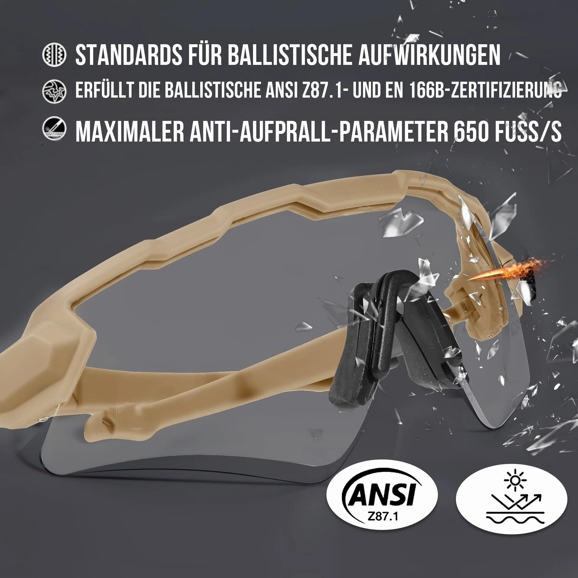 1TG Tactical Occhiali da ciclismo softair tattici sportivi uomo donna paintball caccia