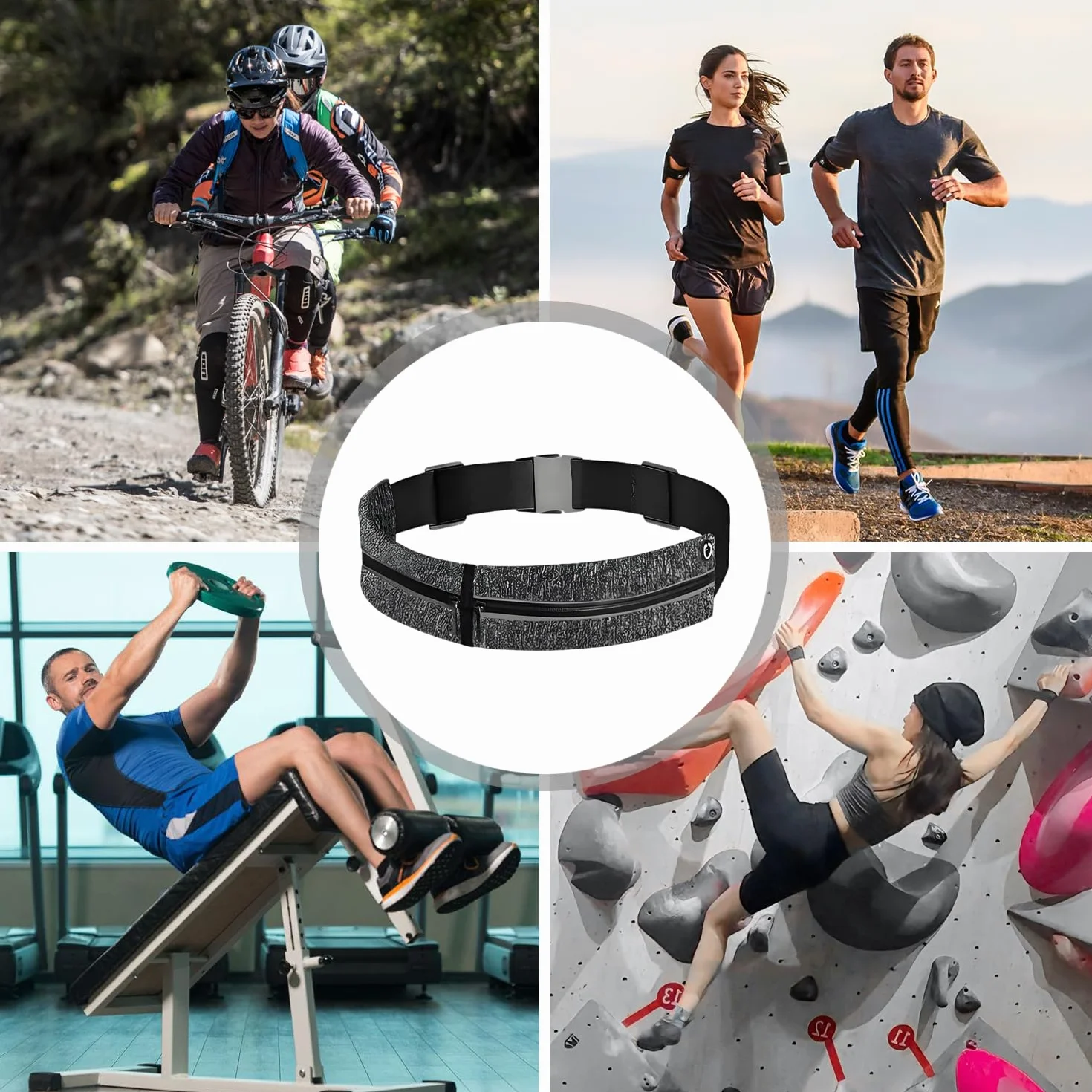Marsupio Running Impermeabile Sportivo per Corsa, Jogging, Escursioni
