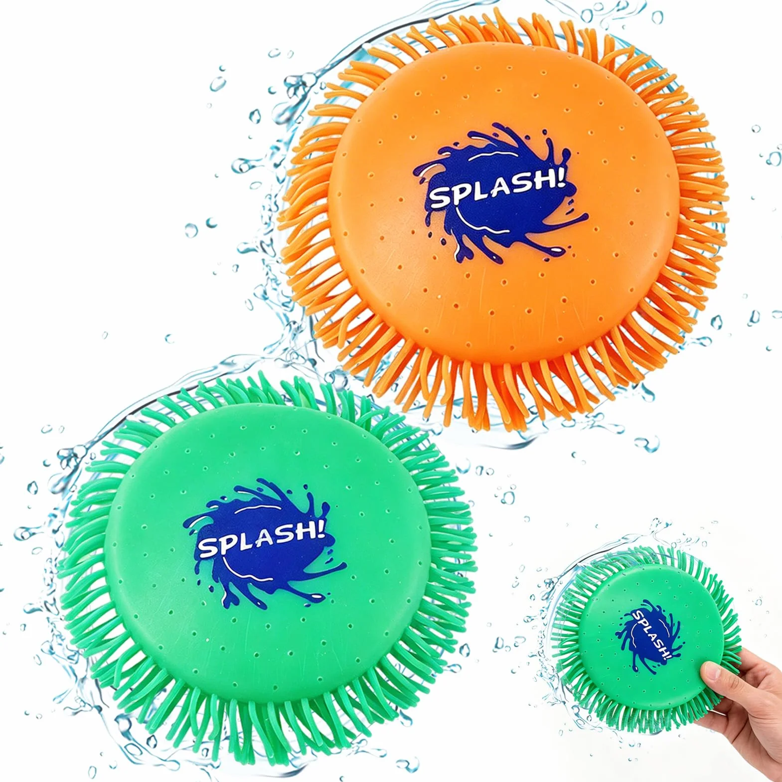 Giocattolo Frisbee Acqua, Disco da lancio in schiuma e silicone, Gioco acquatico in colori vivaci, Divertimento Estivo