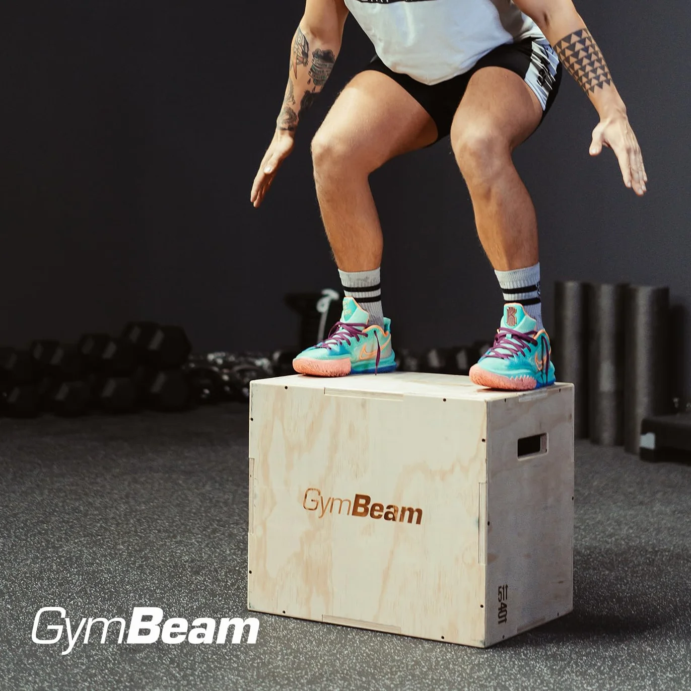 GymBeam Plyo Box 40 x 51 x 61 cm, Scatola Pliometrica in Legno per Palestra
