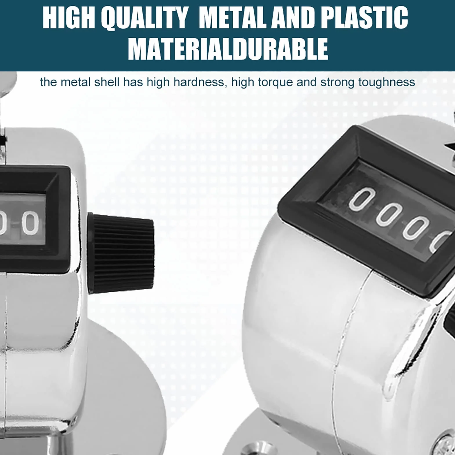 Contatore Contapersone in Metallo 4 Numeri Portatile Clicker