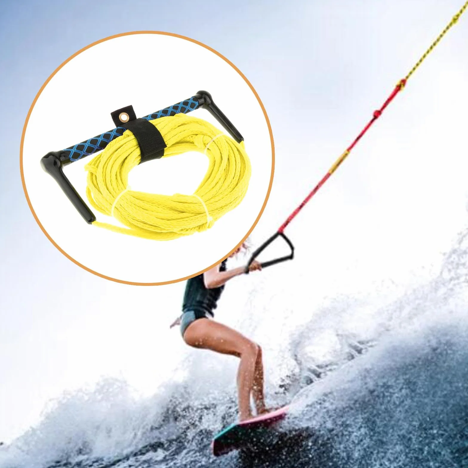 Cavo Traino per Wakeboard Nautico Design Ergonomico Leggero PP Resistente