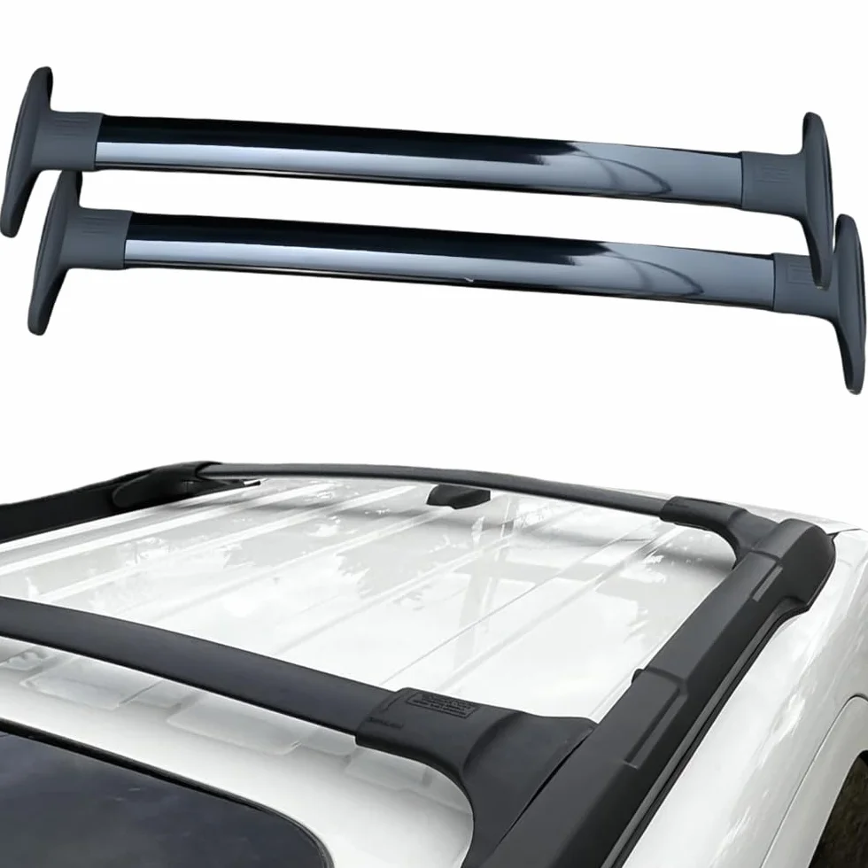 per Ford Ecosport Barre Portatutto, Portapacchi per 2013-2021, per Auto con Guide Portante in Lega di Alluminio 180 kg, con Strumenti di Installazione,2-Black