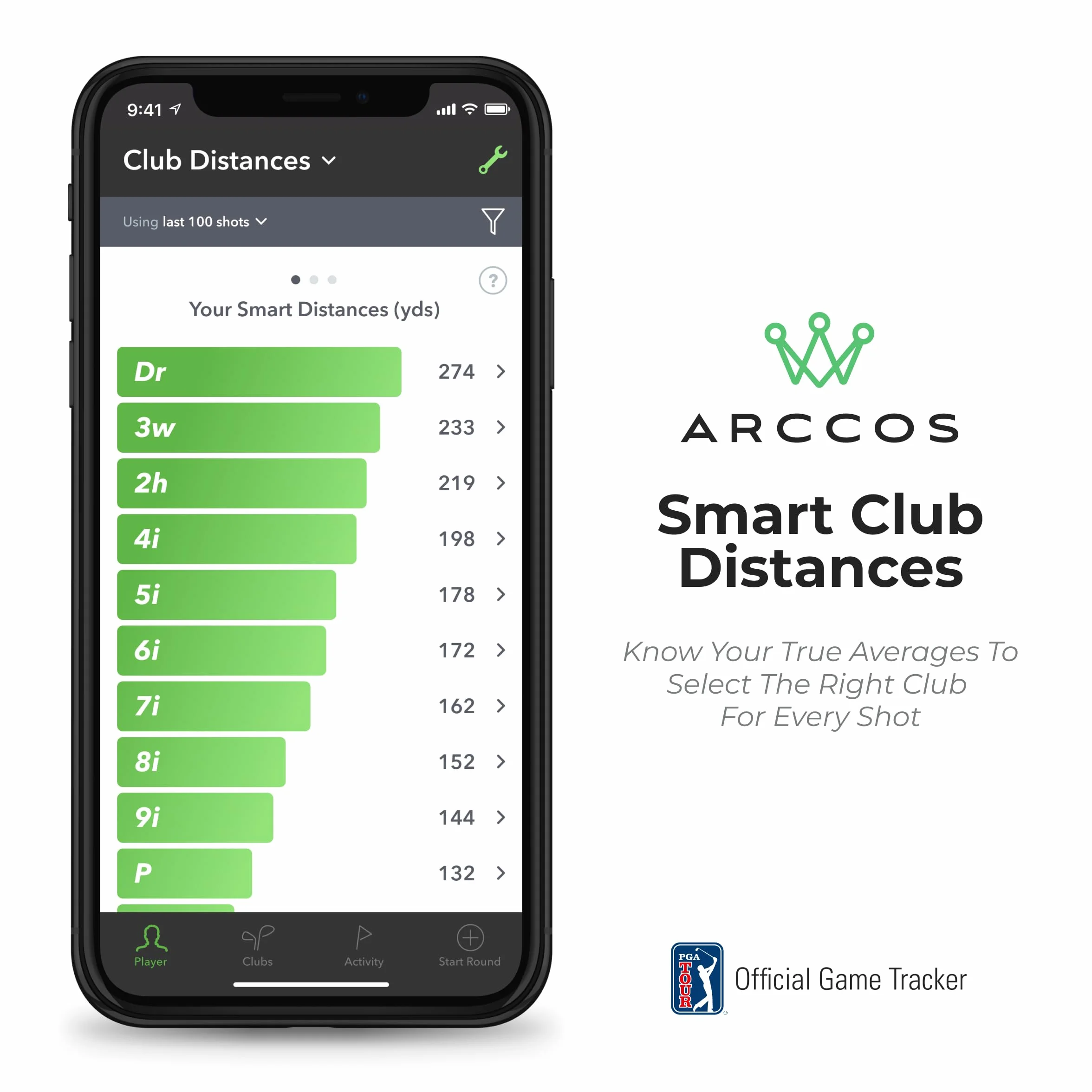Arccos Golf Smart Sensors - System śledzenia golfa z dalmierzem GPS AI (80013)