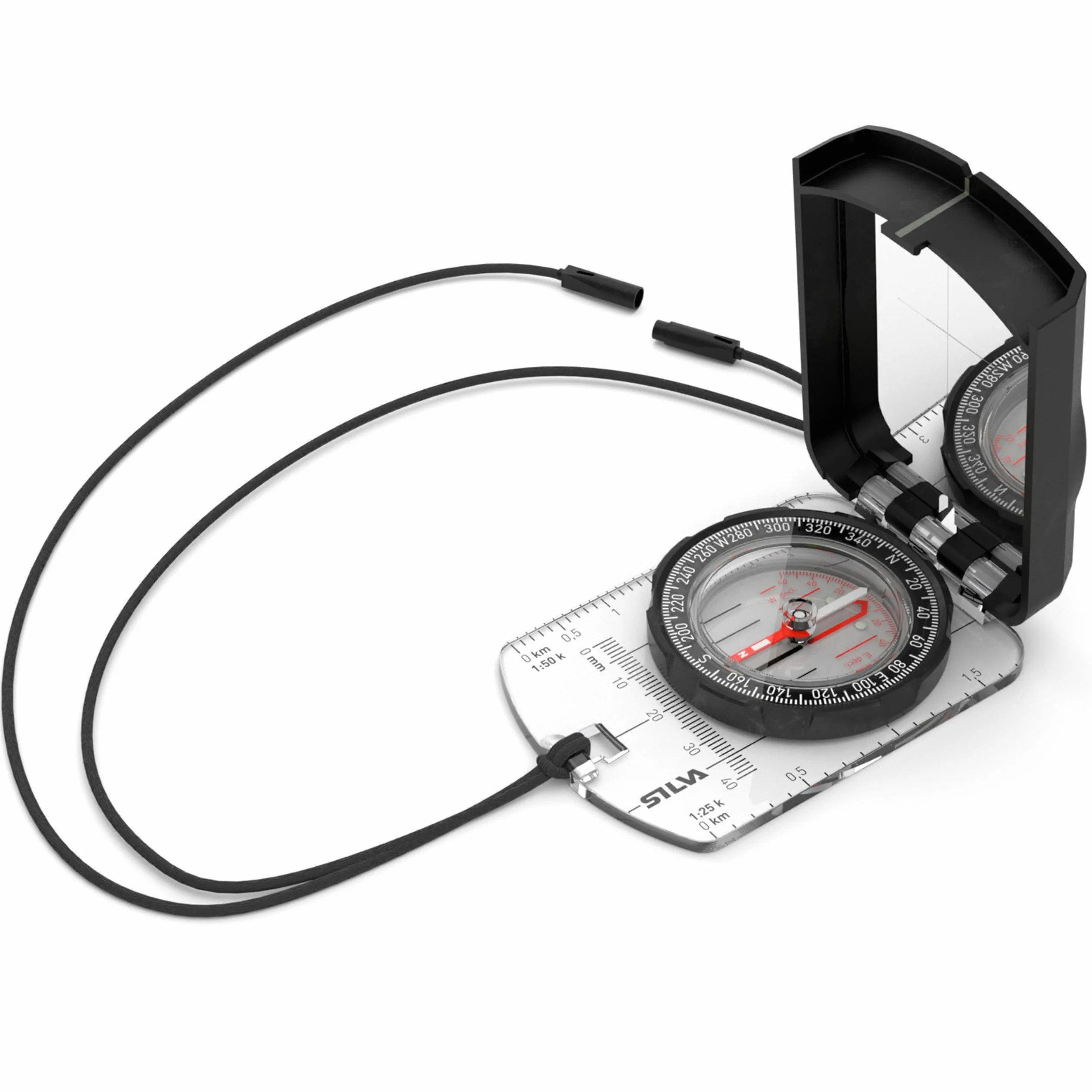 Silva Bussola esterna Ranger S Black bussola a specchio lunghe distanze girevole scala 1:25k & 1:50k