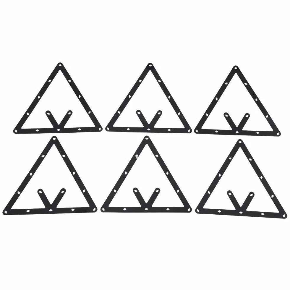 Set di 6 Supporti per Palle da Biliardo a Triangolo, Foglio di Triangolo da Biliardo, Moderno, per Tavoli da Biliardo