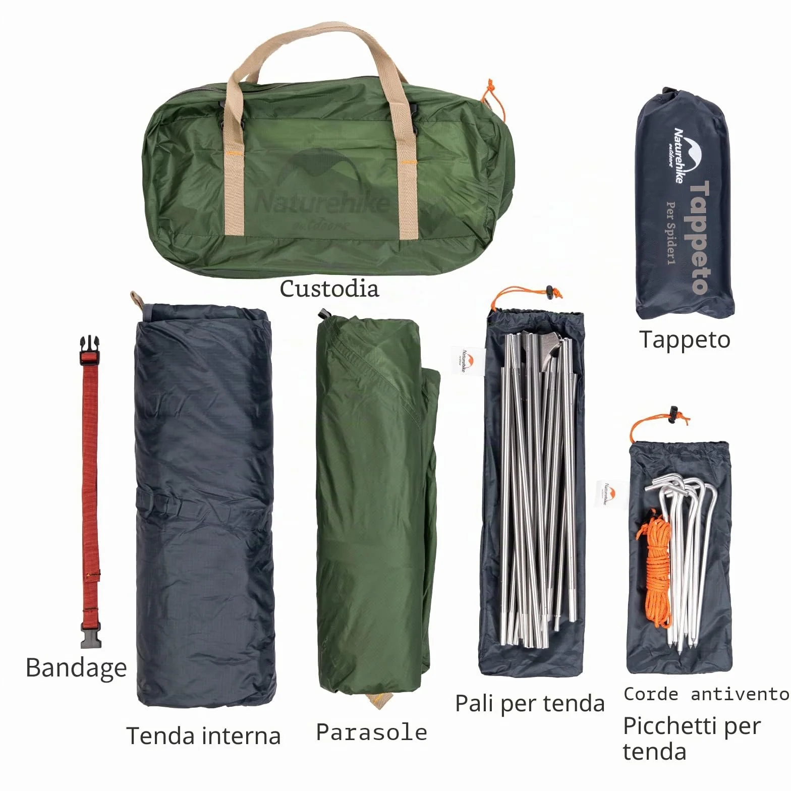 Naturehike Trekking Tenda Ultraleggera 1 Persona 3-4 Stagioni Escursionismo Campeggio