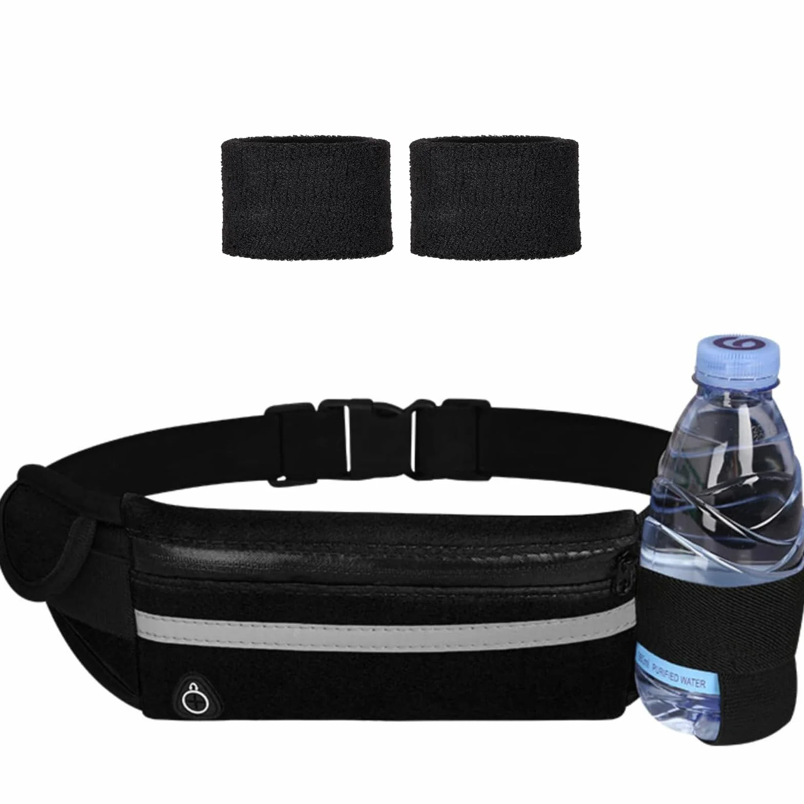 Marsupio Running Porta Cellulare Corsa Nero Donna Uomo Sport Fitness Ciclismo