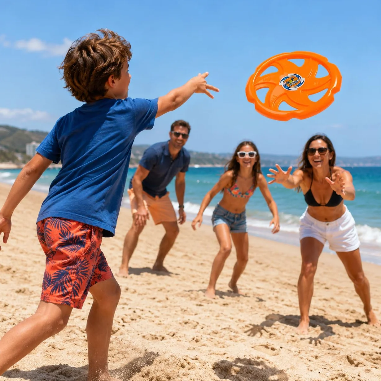 Disco Volante Giocattolo per Cani Bambini 23 cm Gioco Spiaggia Parco Giardino