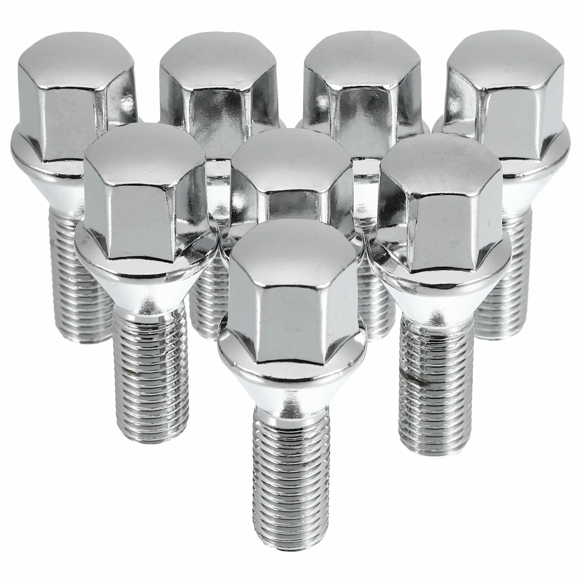 QUARKZMAN M12 x 1.5 Ruota Bulloni Conicità 60° Cromo Ruota Borchie Set 8pz