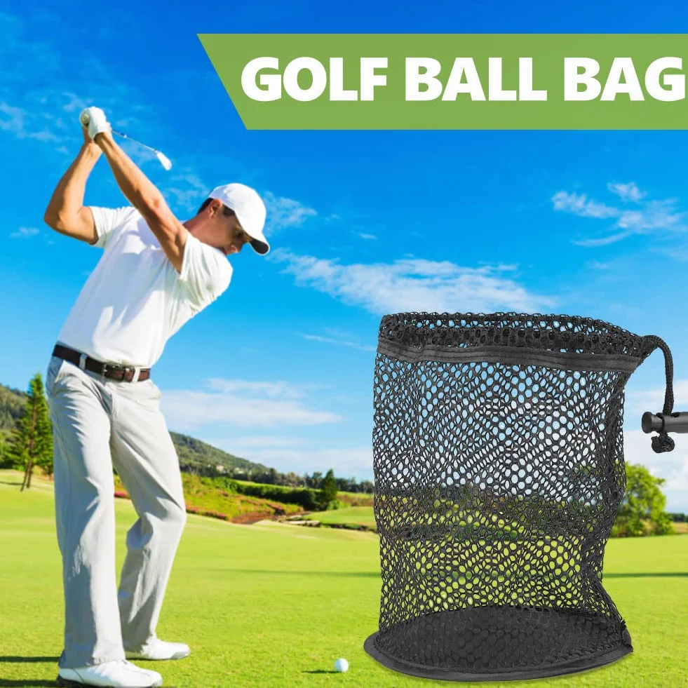Borsa a Maglia Reti di Pallina da Golf, Cordoncino di Nylon, Accessori Golf Poke(25)
