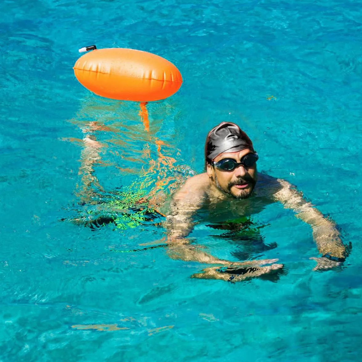 Galleggianti da traino gonfiabili in PVC per triathlon, confezione da 2, impermeabili