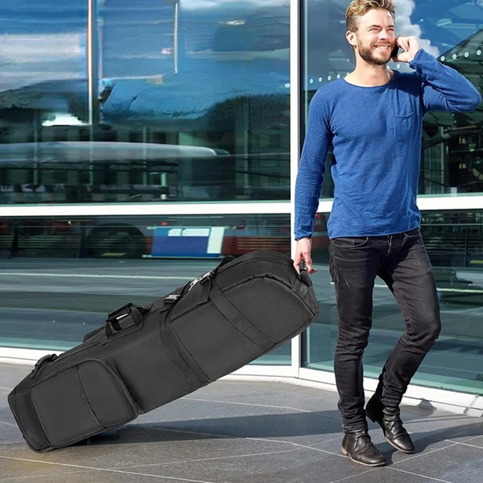 Borse Da Viaggio Per Golf - Borsa Organizer Impermeabile Per Putter Da Golf Con Ruote | Custodia Per Compagnia Aerea Con Cerniera Di Grande Capacità Resistente All'usura | Trasportino Da Esterno Porta