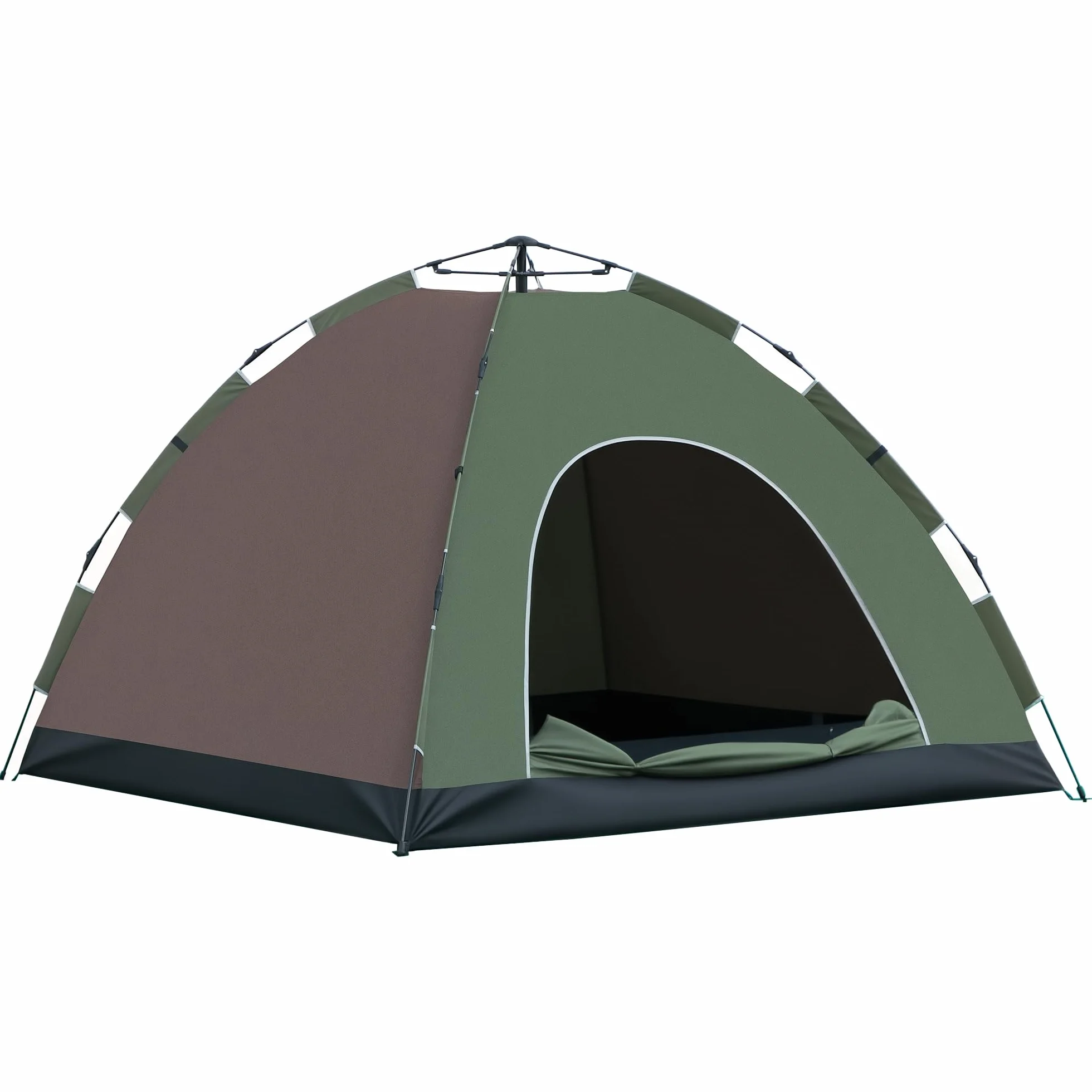 Outsunny Tenda da Spiaggia Pop-Up 4 Posti Protezione UV 210x210x135 cm