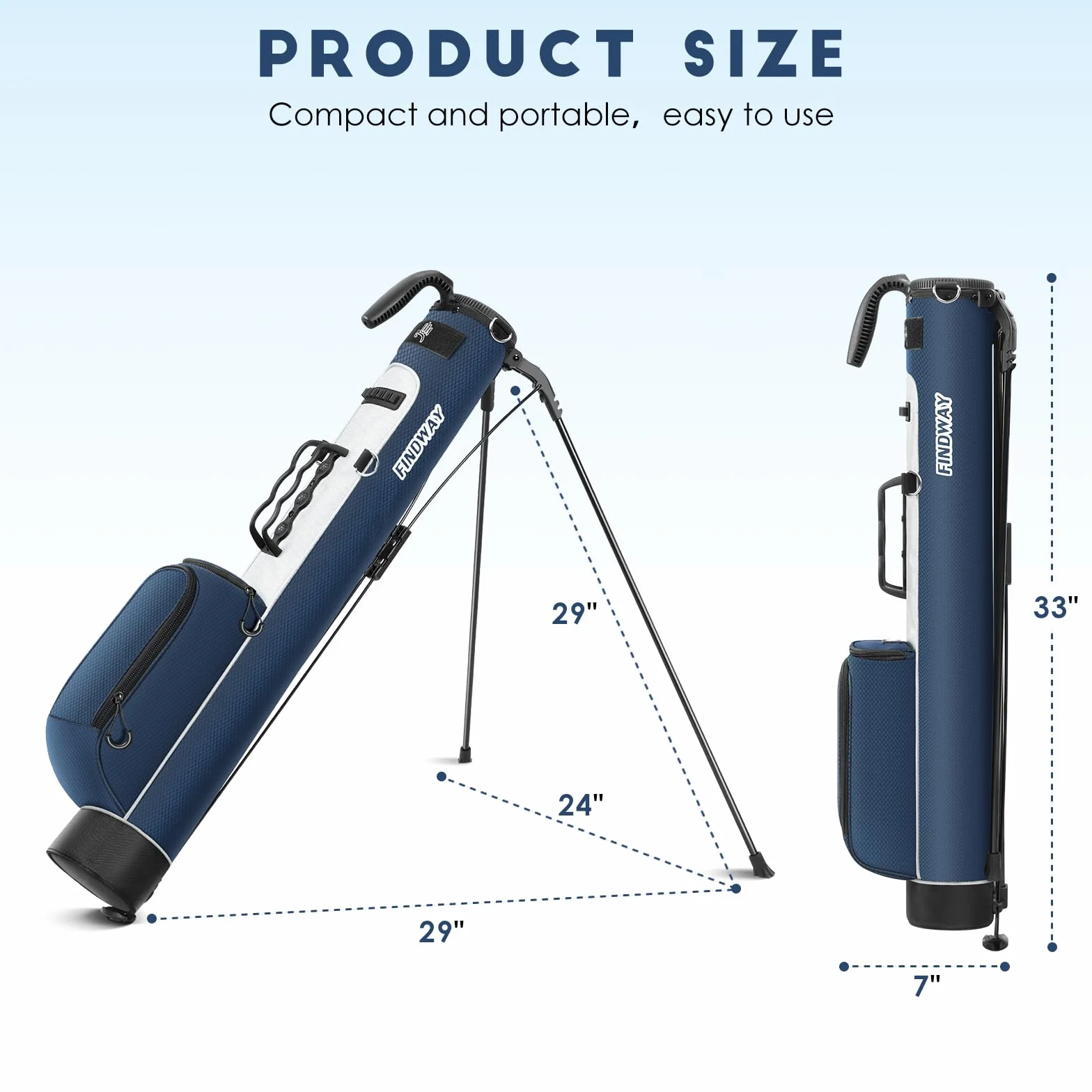 Findway Borsa da Golf Stand Bag Leggera 2 Vie