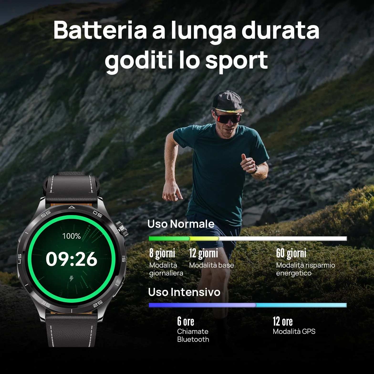 Mibro WATCH GT GPS Smartwatch per uomo donna con 1,43" AMOLED,Assistente intelligente,Chiamata Bluetooth,Design Elegante,100+ Sportivo e 5ATM, Autonomia 8 Giorni, Notifiche,iOS e Android