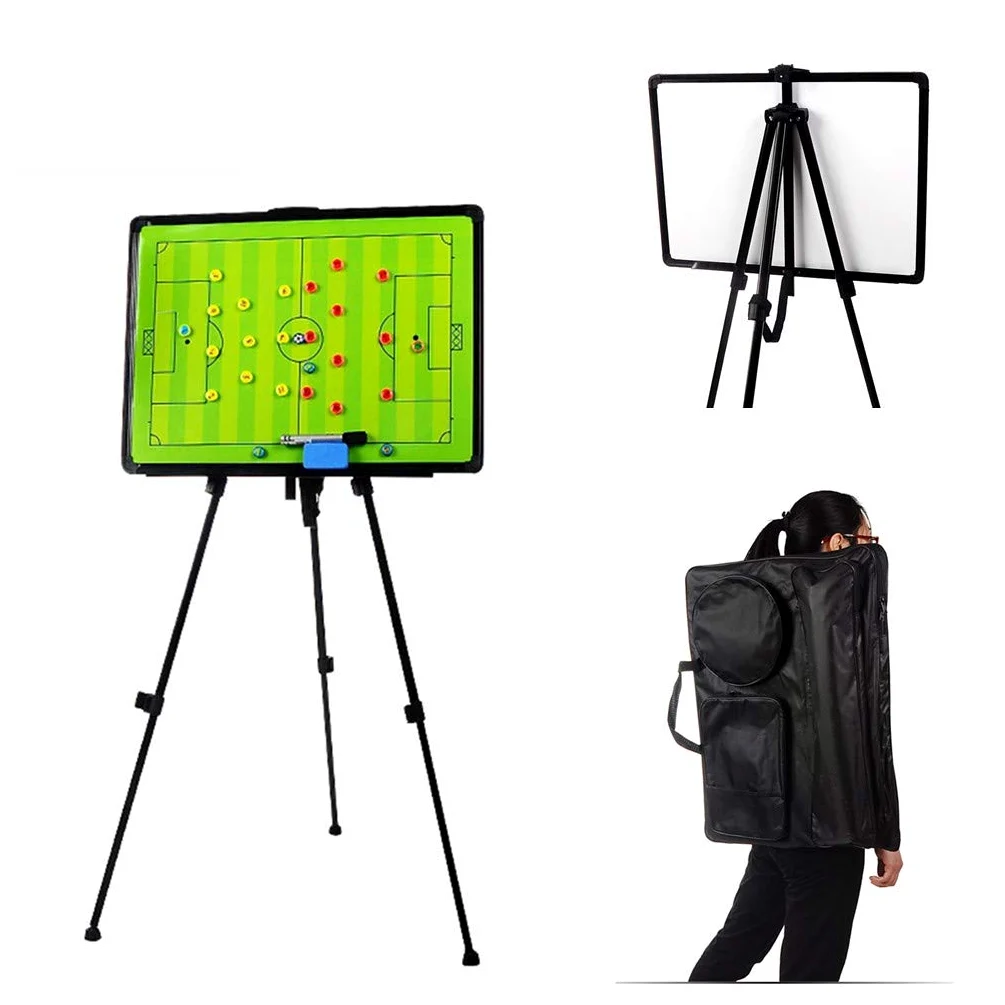 Cartella Tattica per Allenatore di Calcio, Coaches Lavagna Tattica Calcio Allenatore di Board Unisex-Adulto, con Magneti Set, Pennarello e Gomma a Secco, Pieghevole Impermeabile