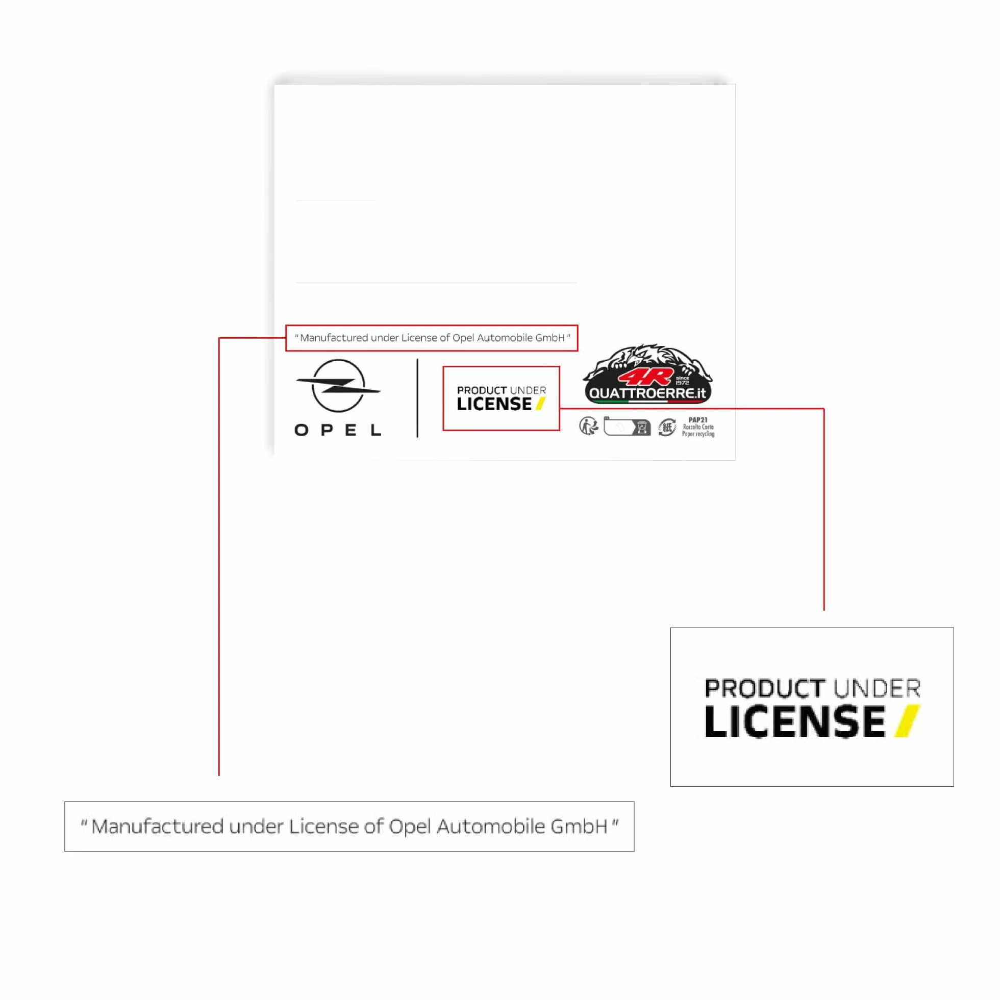 Stemma Adesivo 3D Compatibile con Opel Licenza Nero 12 mm