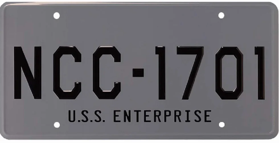 ASVP SHOP Star Trek – USS Enterprise ncc-1701 – Metallo marcatura Replica Targa