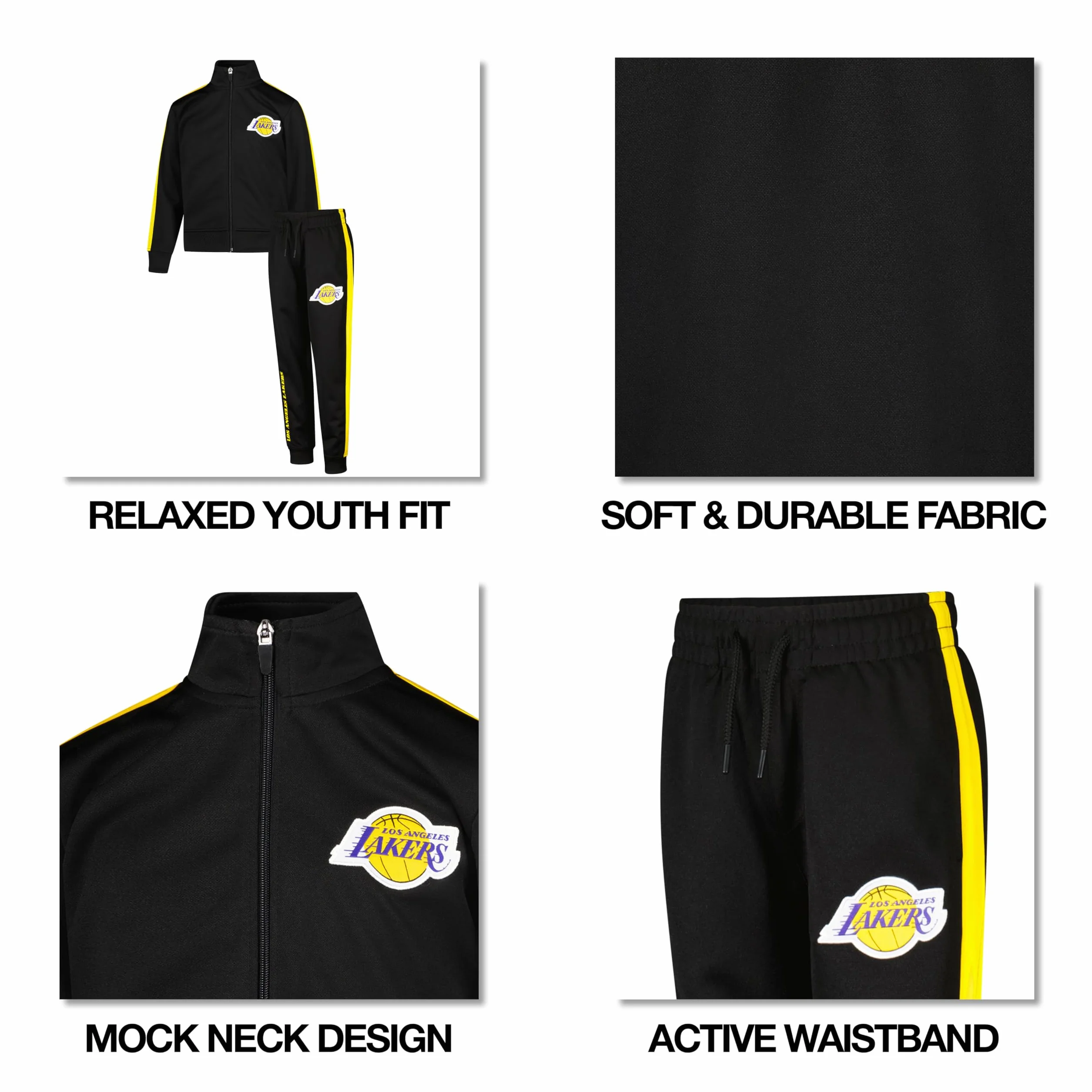 NBA Official Ultra Game Set Giacca e Pantaloni Tuta Ragazzo Zip Intera